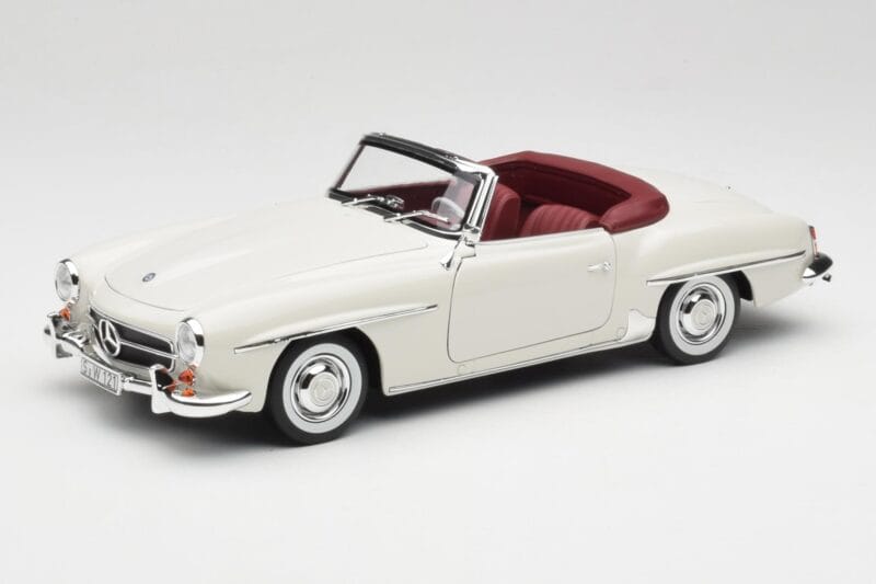 Mercedes 190 SL W121 Ljusgrå Norev 1:18 B66040710 Metall