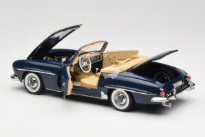 Mercedes 190 SL W121 Middle Blue Norev 1:18 183403 Metall — bild 5 av 8