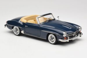 Mercedes 190 SL W121 Middle Blue Norev 1:18 183403 Metall — bild 6 av 8