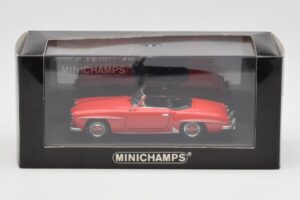 Mercedes 190 SL W121 Röd Minichamps 1:43 940033131 Metall — bild 4 av 4
