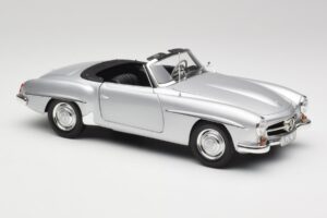 Mercedes 190 SL W121 Silver Grå Minichamps 1:18 100037031 Metall — bild 6 av 8