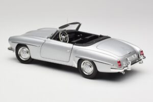 Mercedes 190 SL W121 Silver Grå Minichamps 1:18 100037031 Metall — bild 7 av 8