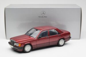 Mercedes 190E W201 2.0 Röd Dealer Edition AUTOart 1:18 B66040383 Metall — bild 8 av 8
