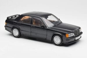 Mercedes 190E 2.3-16 W201 Blåsvart Metallic AUTOart 1:18 76122 Metall — bild 6 av 8