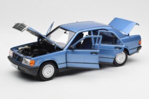 Mercedes 190E W201 Diamond Blå Återförsäljarupplaga Norev 1:18 B66040661 Metall — bild 2 av 8