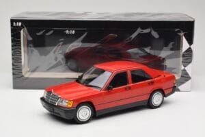 Mercedes 190E W201 Röd Minichamps 1:18 155037000 Metall — bild 6 av 6