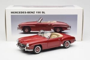 Mercedes 190SL W198 Röd AUTOart 1:18 76116 Metall — bild 8 av 8