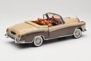 Mercedes 220 SE W128 Cabriolet Brons Röd Sun Star 1:18 3572 Metall — bild 3 av 8
