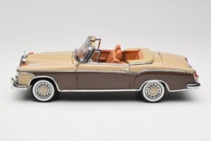 Mercedes 220 SE W128 Cabriolet Brons Röd Sun Star 1:18 3572 Metall — bild 4 av 8