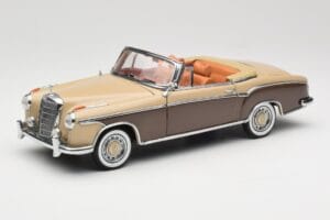 Mercedes 220 SE W128 Cabriolet Brons Röd Sun Star 1:18 3572 Metall