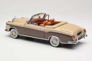Mercedes 220 SE W128 Cabriolet Brons Röd Sun Star 1:18 3572 Metall — bild 7 av 8
