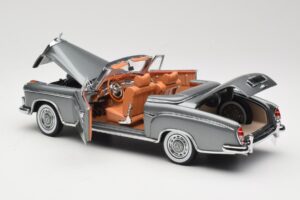 Mercedes 220 SE W128 Cabriolet Grey Metallic Sun Star 1:18 3352-M1 Metall — bild 5 av 8