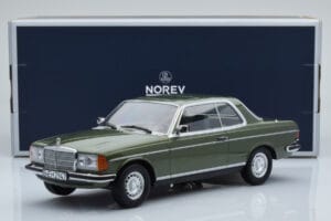 Mercedes 280 CE W123 Coupe Grön Norev 1:18 183704 Metall — bild 6 av 6