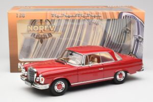 Mercedes 280 SE W108 Röd Norev 1:18 193527 Metall — bild 8 av 8