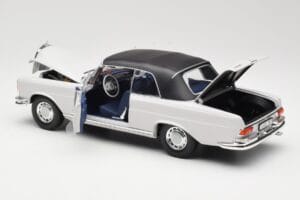 Mercedes 280 SE W111 Cabriolet Ljusgrå Norev 1:18 183530 Metall — bild 5 av 8