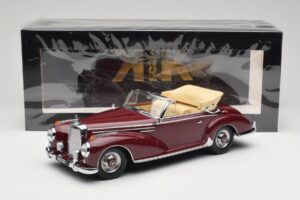 Mercedes 300 SC W188 Cabriolet Mörkröd KK-Scale 1:18 KKDC180942 Metall — bild 6 av 6