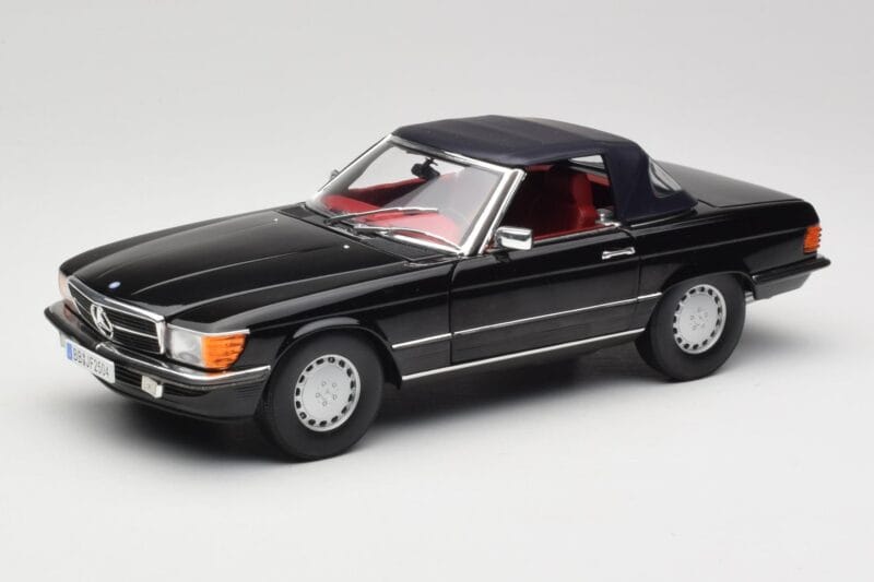 Mercedes 300 SL R107 Svart Norev 1:18 183511 Metall