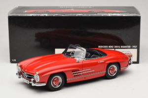 Mercedes 300 SL Roadster Röd Minichamps 1:18 180039031 Metall — bild 8 av 8