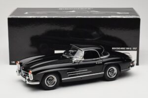 Mercedes 300 SL W198 Roadster With Hardtop Svart Minichamps 1:18 180039040 Metall — bild 8 av 8