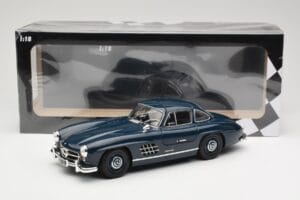 Mercedes 300 SL W198 Gullwing Mörkblå Minichamps 1:18 110037216 Metall — bild 8 av 8