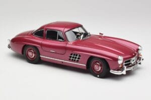 Mercedes 300 SL W198 Eldröd Minichamps 1:18 180039008 Metall — bild 6 av 8