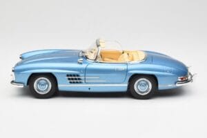 Mercedes 300 SL W198 Roadster Hardtop Light Blue Metallic Minichamps 1:18 180039042 Metall — bild 5 av 9