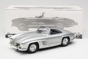 Mercedes 300 SL W198 Roadster Silver Metallic Minichamps 1:18 180039030 Metall — bild 8 av 8