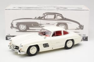 Mercedes 300 SL W198 Vit Minichamps 1:18 180039006 Metall — bild 8 av 8