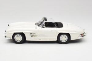 Mercedes 300 SL W198 Roadster Vit Med Mjukt Tak Minichamps 1:18 180039034 Metall — bild 5 av 9
