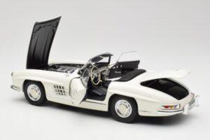 Mercedes 300 SL W198 Roadster Vit Med Mjukt Tak Minichamps 1:18 180039034 Metall — bild 6 av 9