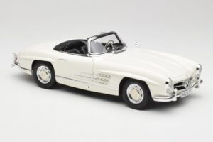 Mercedes 300 SL W198 Roadster Vit Med Mjukt Tak Minichamps 1:18 180039034 Metall — bild 7 av 9