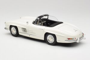 Mercedes 300 SL W198 Roadster Vit Med Mjukt Tak Minichamps 1:18 180039034 Metall — bild 8 av 9