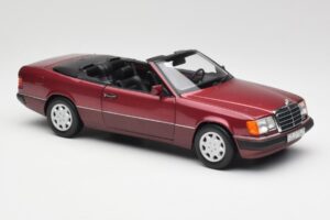 Mercedes 300CE-24 A124 Cabriolet Almandine Röd Metallic Norev 1:18 B66040616 Metall — bild 6 av 8