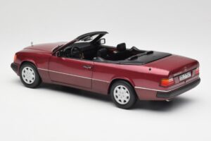 Mercedes 300CE-24 A124 Cabriolet Almandine Röd Metallic Norev 1:18 B66040616 Metall — bild 7 av 8