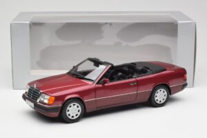 Mercedes 300CE-24 A124 Cabriolet Almandine Röd Metallic Norev 1:18 B66040616 Metall — bild 8 av 8