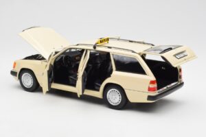 Mercedes 300D S124 T-Model Ljus Elfenben Taxi Återförsäljarupplaga Norev 1:18 B66040702 Metall — bild 5 av 8