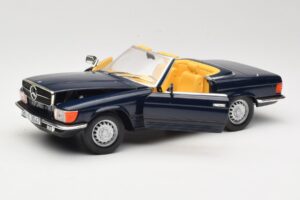 Mercedes 350 SL R107 Mörkblå Sun Star 1:18 MB003 Metall — bild 2 av 8