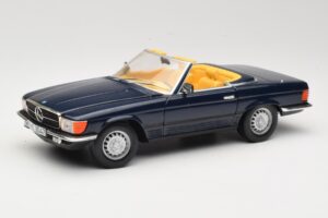 Mercedes 350 SL R107 Mörkblå Sun Star 1:18 MB003 Metall