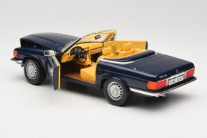 Mercedes 350 SL R107 Mörkblå Sun Star 1:18 MB003 Metall — bild 5 av 8