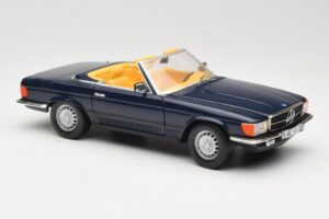 Mercedes 350 SL R107 Mörkblå Sun Star 1:18 MB003 Metall — bild 6 av 8