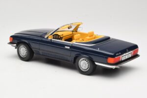Mercedes 350 SL R107 Mörkblå Sun Star 1:18 MB003 Metall — bild 7 av 8
