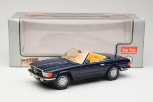 Mercedes 350 SL R107 Mörkblå Sun Star 1:18 MB003 Metall — bild 8 av 8