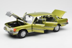 Mercedes 450 SEL W116 Citrus Grön Återförsäljarupplaga Norev 1:18 B66040683 Metall — bild 2 av 8