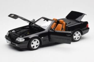 Mercedes SL 500 R129 Svart Norev 1:18 183750 Metall — bild 2 av 10