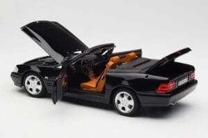Mercedes SL 500 R129 Svart Norev 1:18 183750 Metall — bild 7 av 10