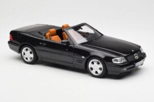 Mercedes SL 500 R129 Svart Norev 1:18 183750 Metall — bild 8 av 10