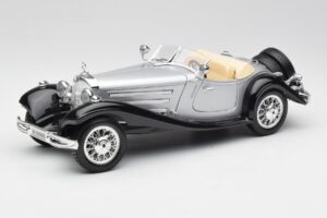 Mercedes 500K Roadster Silver Bburago 1:18 3020-M1 Metall
