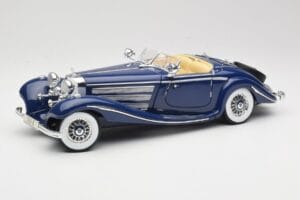 Mercedes 500K Special Roadster Blå Maisto 1:18 56059 Metall