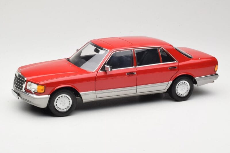 Mercedes 560 SEL W126 Röd Norev 1:18 183463 Metall