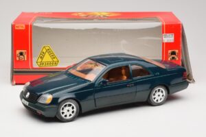 Mercedes 600 SEC C140 Grön Majorette 1:18 4418 Metall — bild 8 av 8